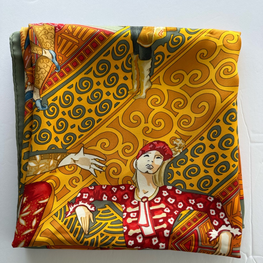 Hermes Les Ballets Russes silk scarf shawl wrap vintage by Annie Faivre 90 cm - Picture 15 of 17